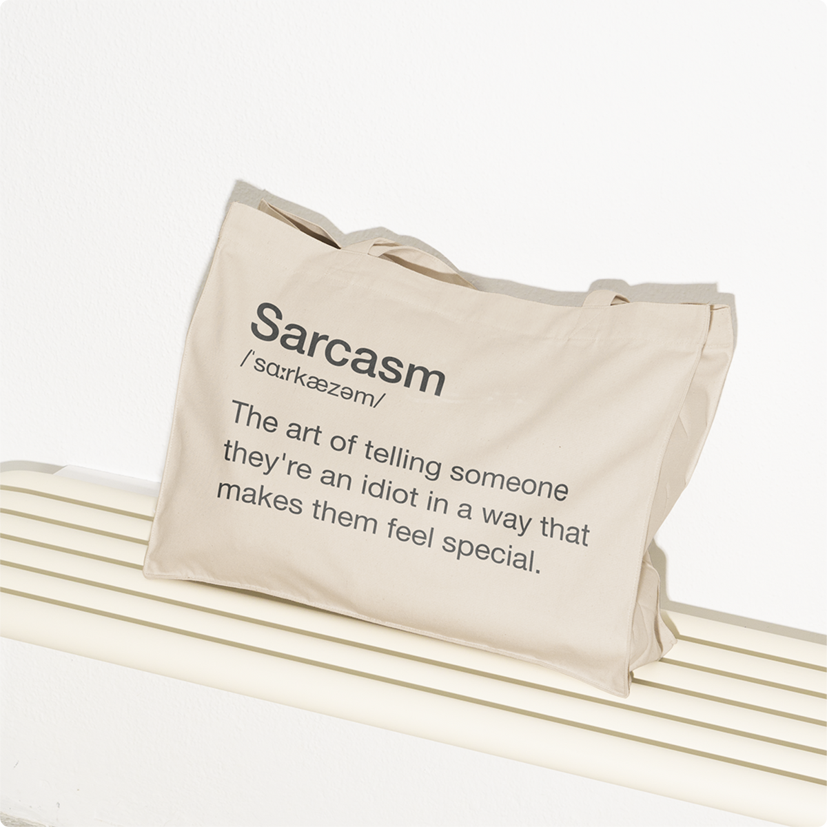 Sarcasm tote bag